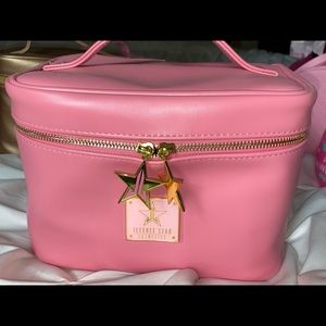 Pink Jeffree Star makeup bag